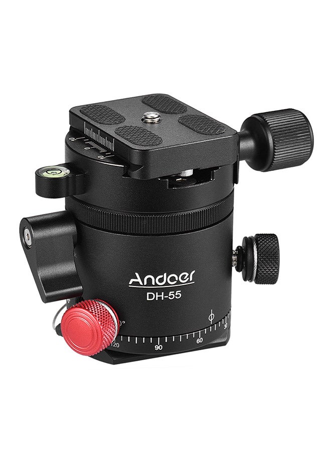 ANDOER Indexing Rotator HDR Panoramic Ball Head With ¼ Inch Quick Release Plate Bubble Level Bag For Camera Tripod Black/Red  - Image 1