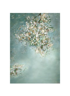 ANDOER White Flower Wall Photography Background Green/White  - Image 1
