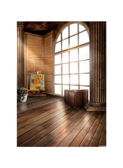 ANDOER Palace Photography Background Window Wood Floor WPhoto Studio Props Brown/White/Yellow 
