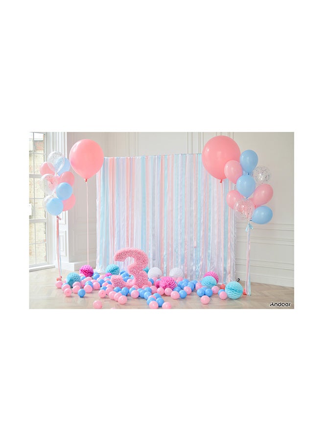 أندوير خلفية تصوير بتصميم ستارة خلفية لعيد الميلاد الثالث وردي/ بيج/ أزرق