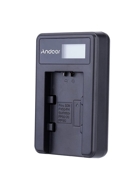 Digital Camera Battery Charger Black