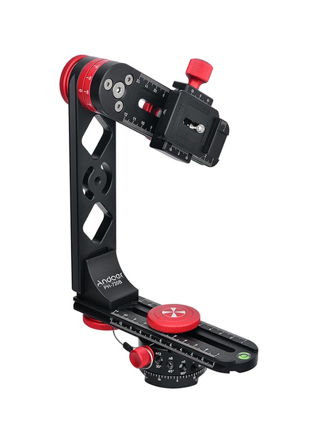 ANDOER PH-720B 720° Panoramic Head Aluminium Alloy With Arca-Swiss Standard Ball Head Quick Release Plate Carry Bag Black/Red  - Image 1