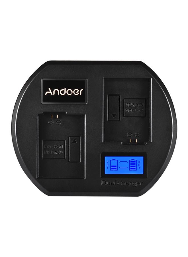 ANDOER Dual-Channel Charger For Sony Np-Fw50 Camera Battery Black
