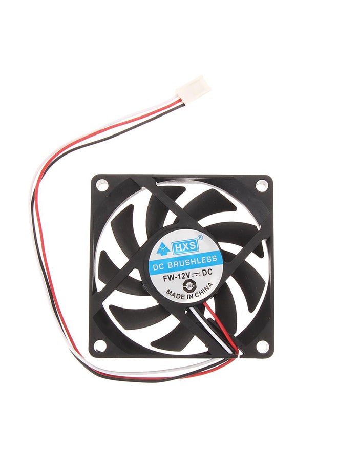 Portable Computer Case Cooler 12V 7cm 70mm PC CPU Cooling Cooler Fan Black