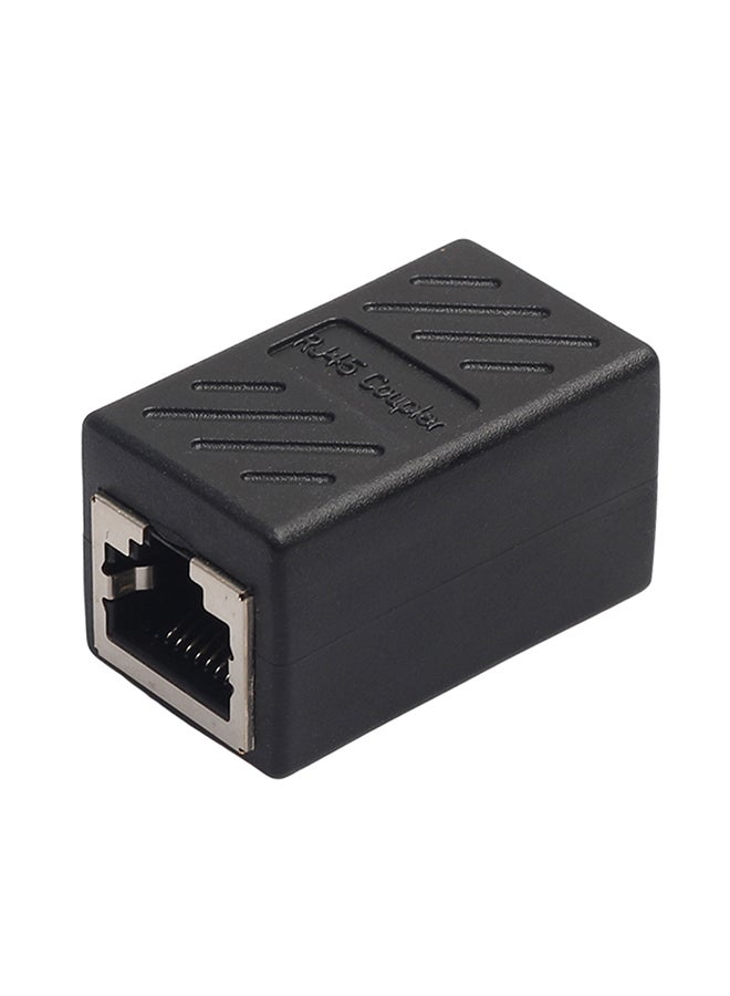 RJ45 Female To Female Network Ethernet LAN Connect Adapter Coupler Extender Black