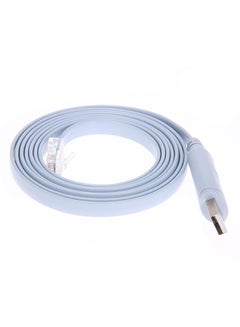 USB To RJ45 Console Rollover Cable For Cisco Route White