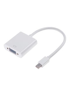 Mini Display Port DP to VGA Adapter Converter Cable Wire Cord for MacBook White