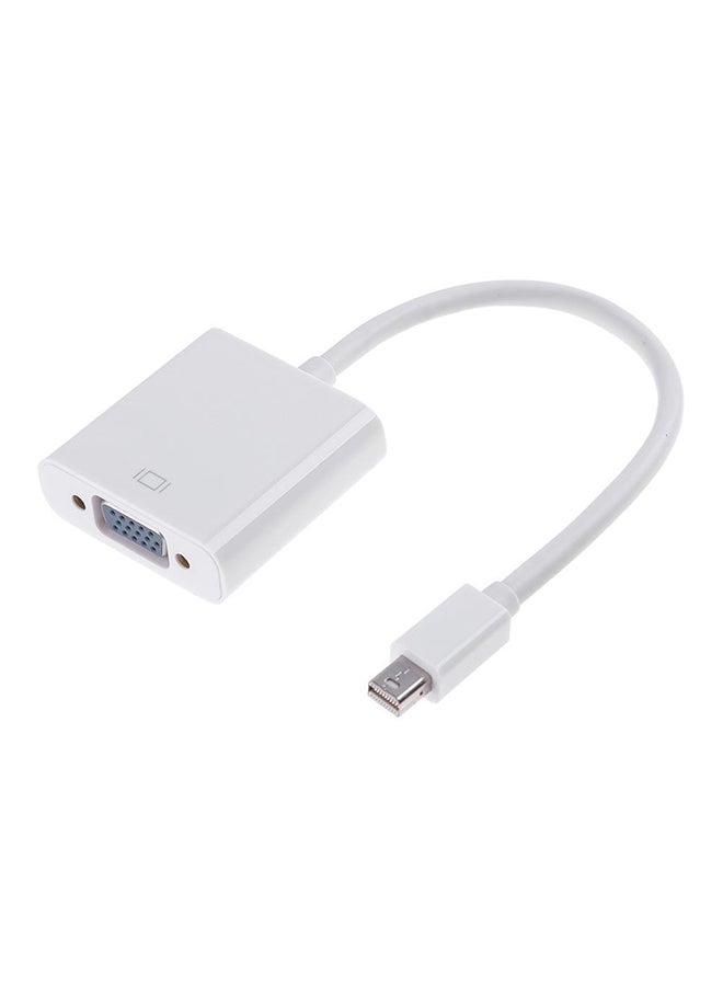 Generic - Mini Display Port DP to VGA Adapter Converter Cable Wire Cord for MacBook White - Image 1