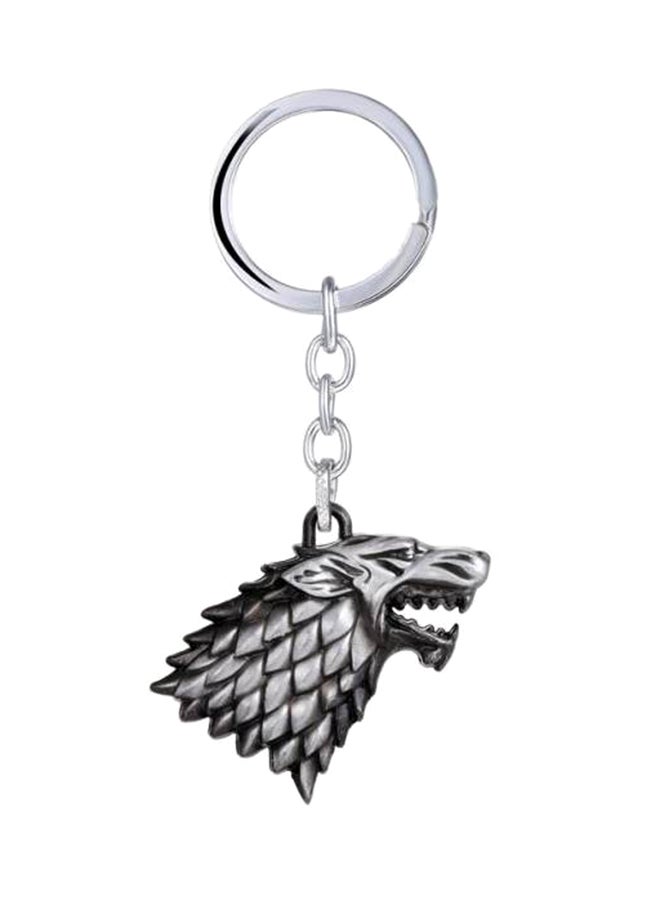 Game Of Throne Sign Of Family Stark Wolf Keychain - Image 1