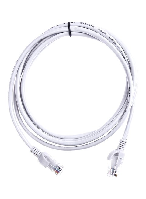 كابل توصيل الإيثرنت أو شبكة الاتصال المحلية بجهاز الكمبيوتر RJ45 طول 1.5 م/ 4.9 أقدام أبيض