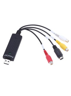 USB Port 1 Channel Video Capture Recording Vidoe Card Adapter Black