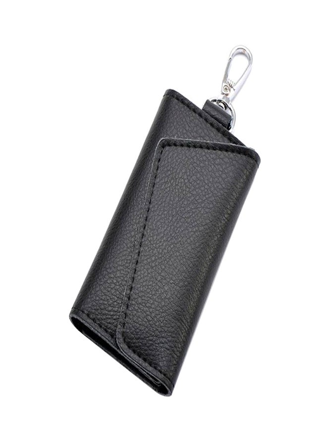 Fashion Genuine Leather Key Wallets Black - Image 1