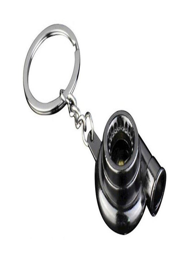Spinning Turbo Turbocharger Keychain Black - Image 1