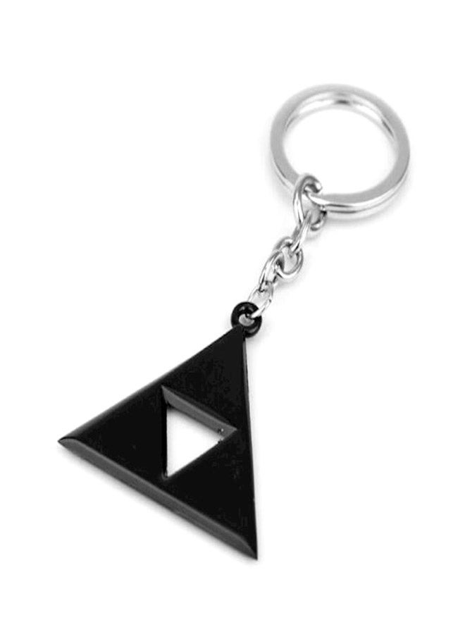 Unisex Men Women Tri Angle Alloy Metal Keyring - Image 1