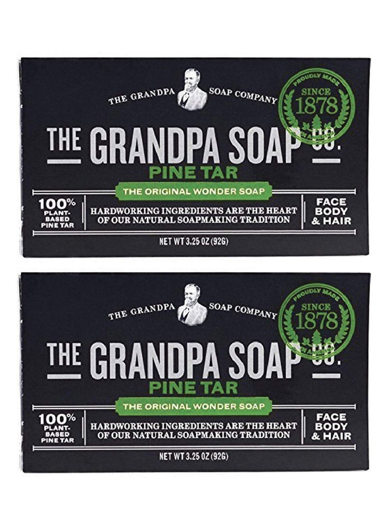GRANDPA'S 2-Piece Pine Tar Soap Set 92grams 