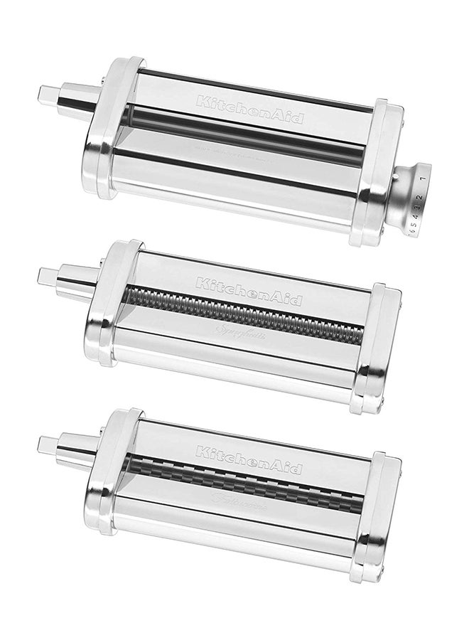 كيتشن إيد مجموعة مكونة من 3 بكرات قاطعة للمعكرونة 5KSMPRA فضي