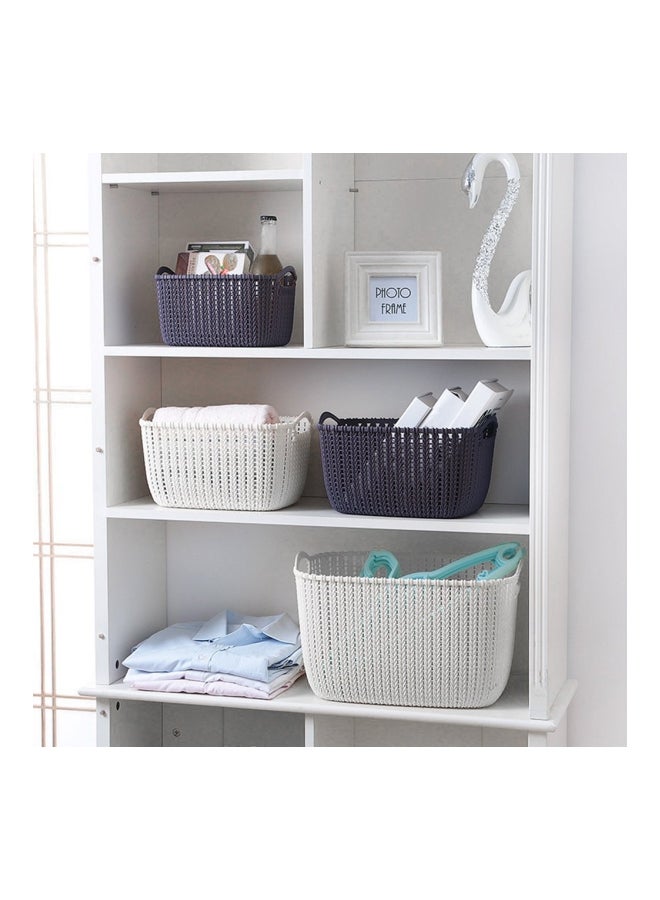 سلة من الراتان متعددة الاستخدامات رمادي - Image 4