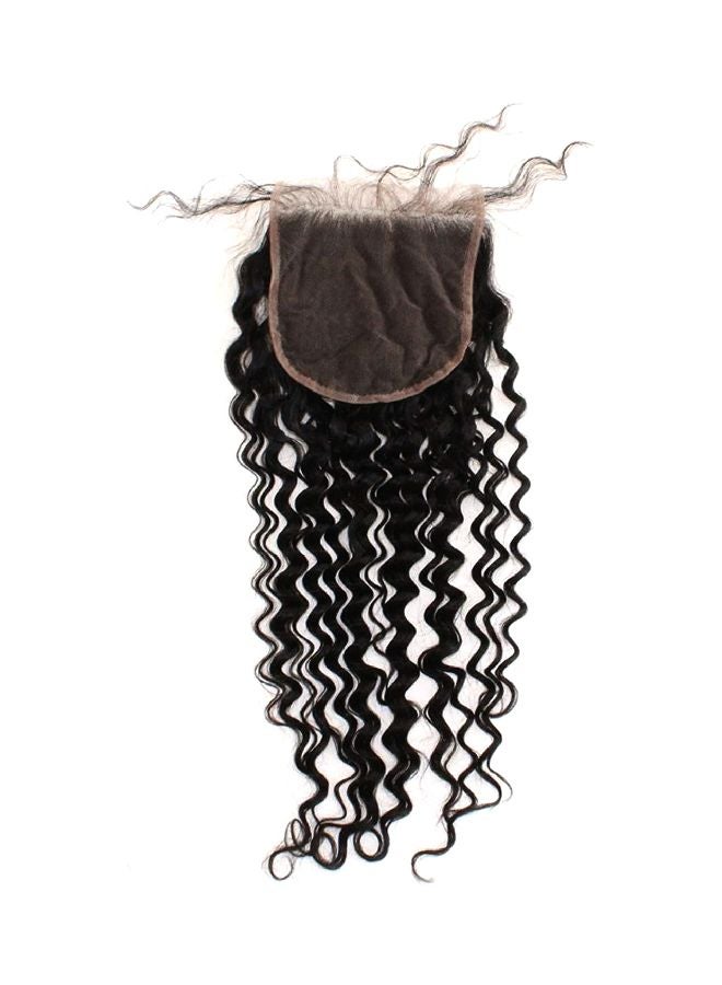 ZigZag Hair Wave Virgin Hair Closure Wig Black 16inch 