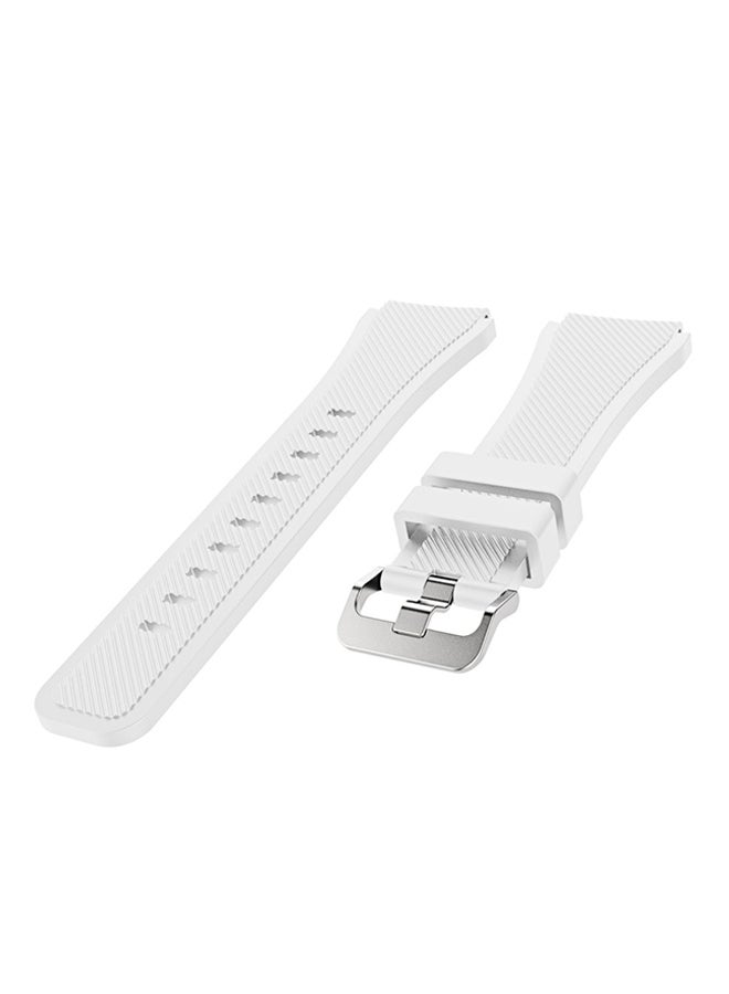 MARGOUN Silicone Replacement Buckle Band For Samsung Gear S3 Frontier/Classic White - Image 3