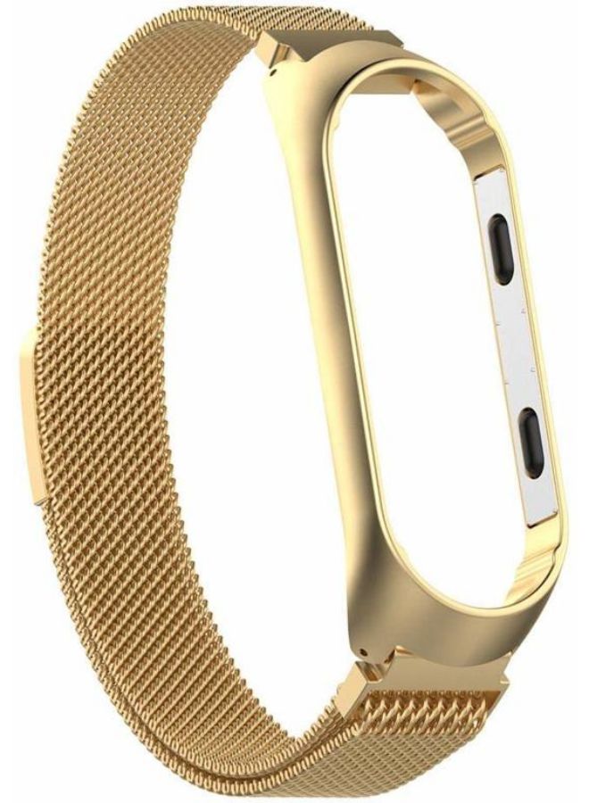 365dealz Metal Replacement Smart Bracelet Screwless Wristband For Xiaomi Mi Band 3 Gold 