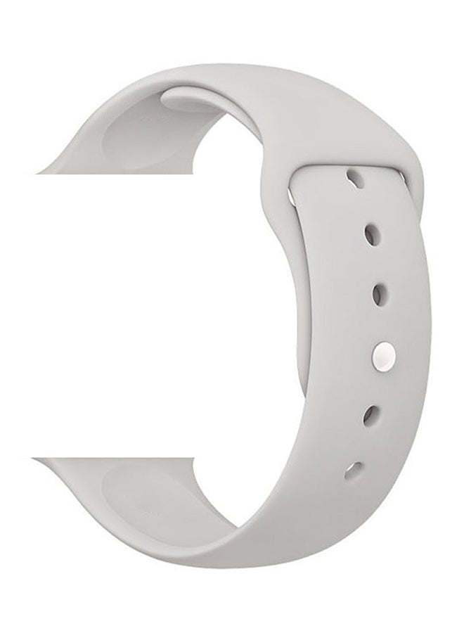 MARGOUN - Apple Watch Band 42mm/44mm/45mm Silicone Sport Watch Strap White - Image 1