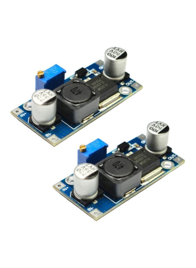 Vicactus 2-Piece Adjustable Booster Power Supply Module Set 4.3x2.1x1.4centimeter Blue