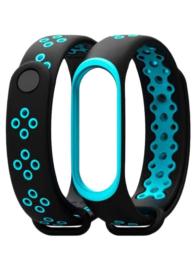 365dealz Replacement Wristband Strap For Xiaomi Mi Band 3 Black/Blue 