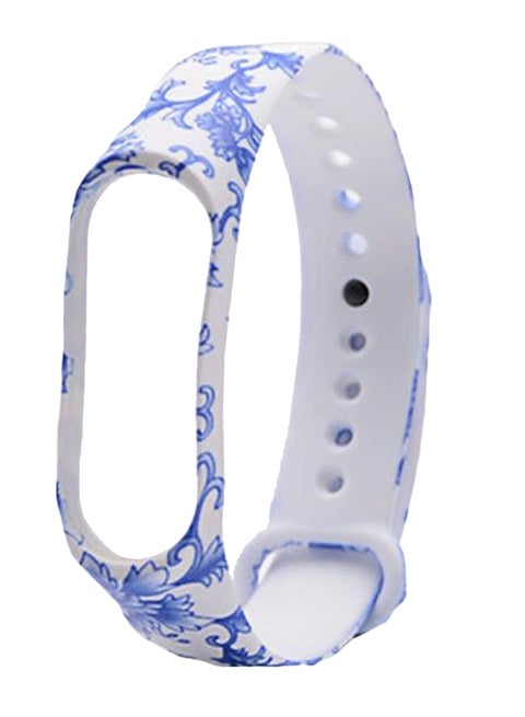Replacement Silicone Band For Mi Band 3 White/Blue