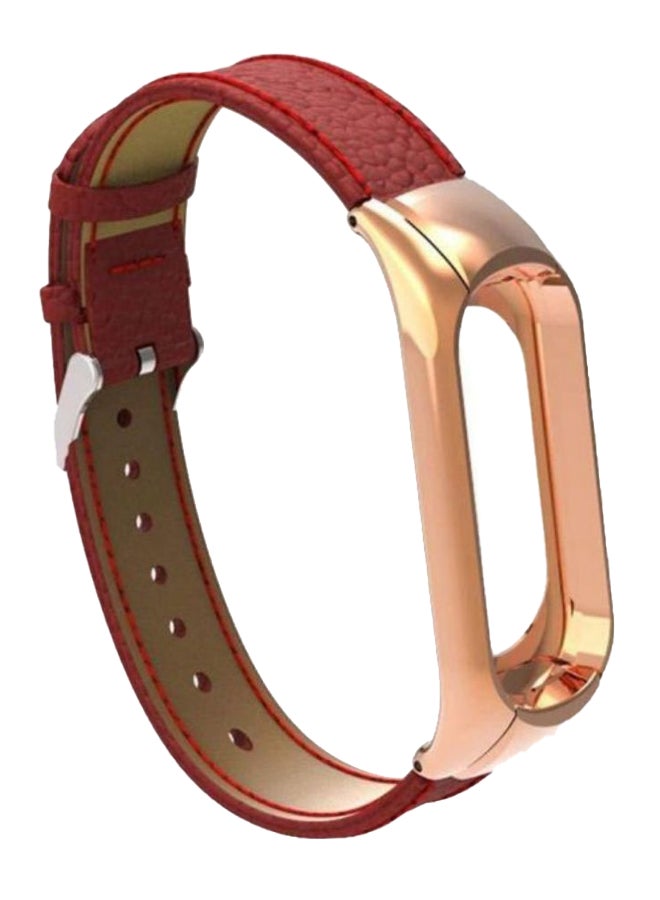 365dealz Replacement Waterproof Strap For Xiaomi Mi Band 3 Rose Gold/Red