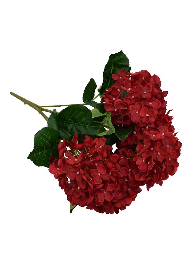 ياتاي باقة زهور هدرانج الاصطناعية مكونة من 5 رؤوس أحمر / أخضر 47x28سم  - Image 2