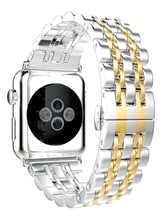 Remson Replacement Band For Apple Watch Series 3/4/5 Silver/Gold - Image 2