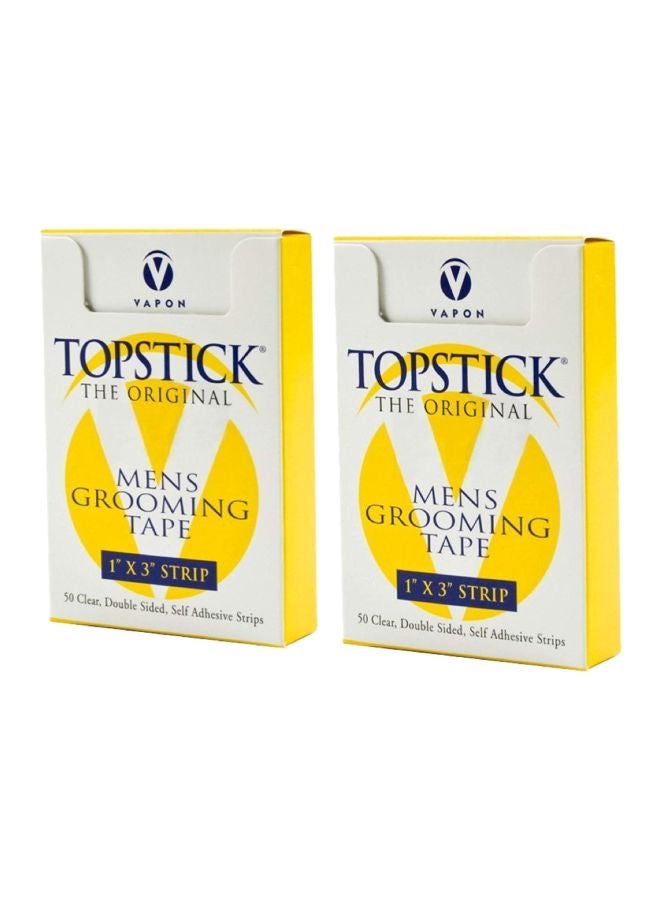 مجموعة من قطعتين من لاصق الحلاقة لكافة الأغراض بعصا علوية شفاف 1x3بوصة