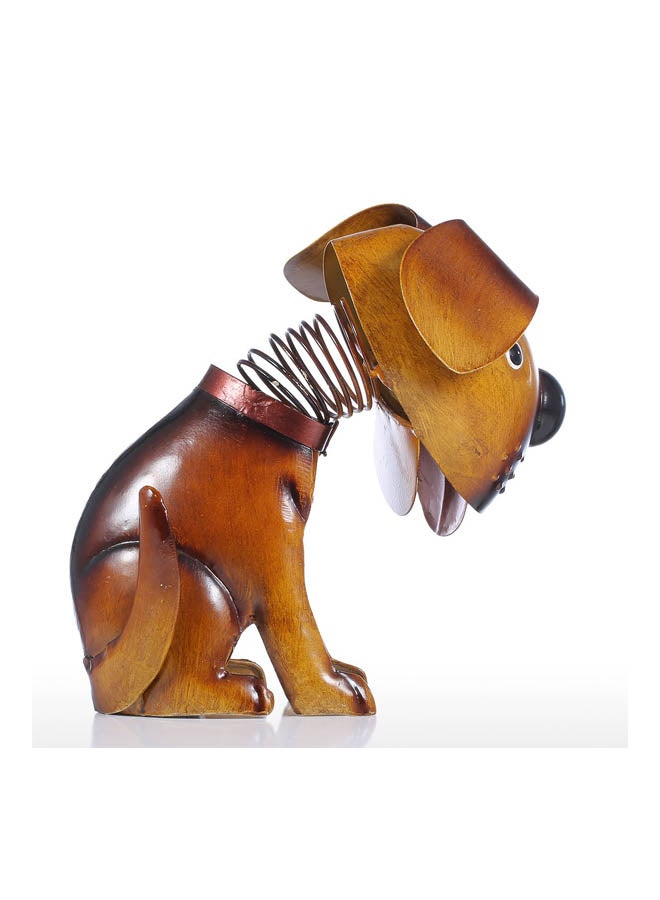 TOOARTS Spring Head Shaking Puppy Figurine Brown 17x20x21cm - Image 2