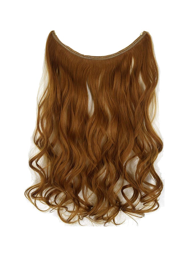 TOPREETY Elastic Hair Extensions With Elastic Invisible Wire 27S Light Copper Red