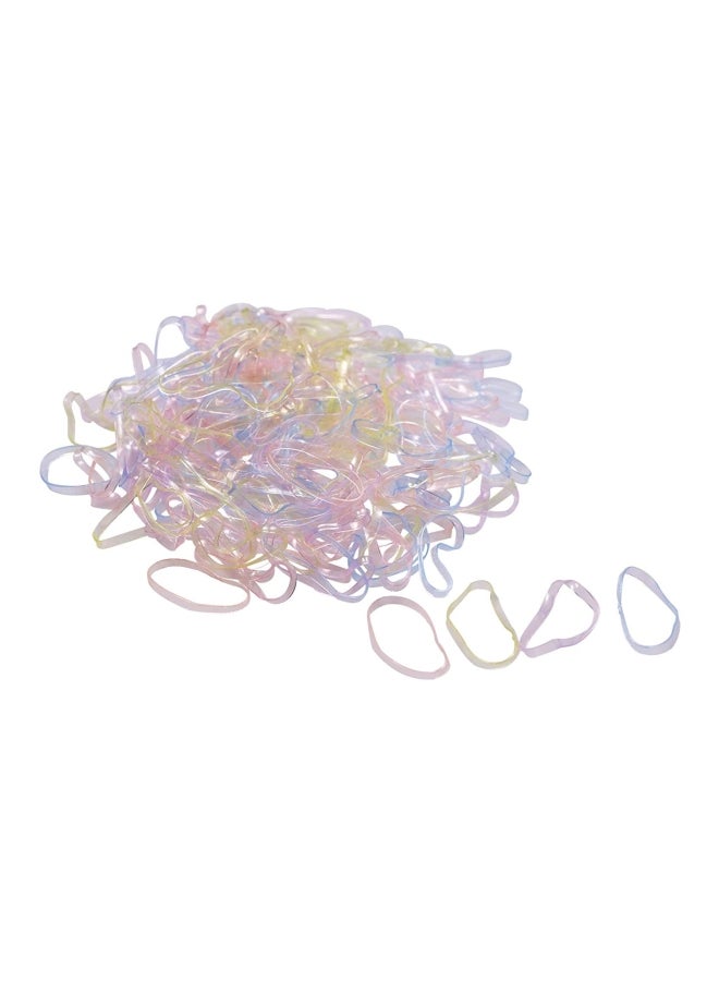 200-Piece Elastic Hair Tie Red/Yellow/Blue