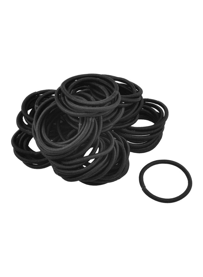 uxcell 80-Piece Elastic Rubber Band Black