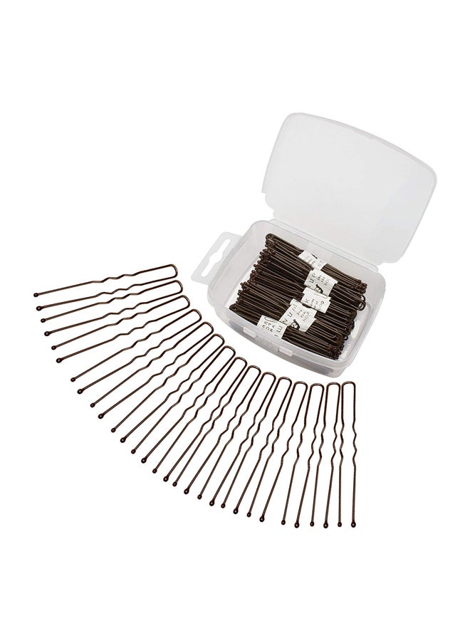 فيلسكرون 300 قطعة من دبابيس الشعر على شكل حرف U بني 2.4بوصة