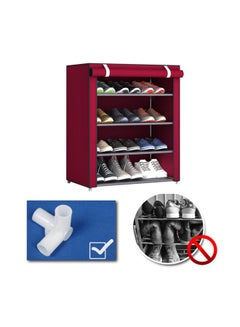 Generic Five-Layered Shoe Rack Red 57x15x7centimeter  - Image 4