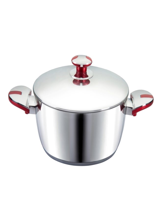 Optima Stewpot With Lid Silver/Red 26cm - v1556340498/N24211221A_1