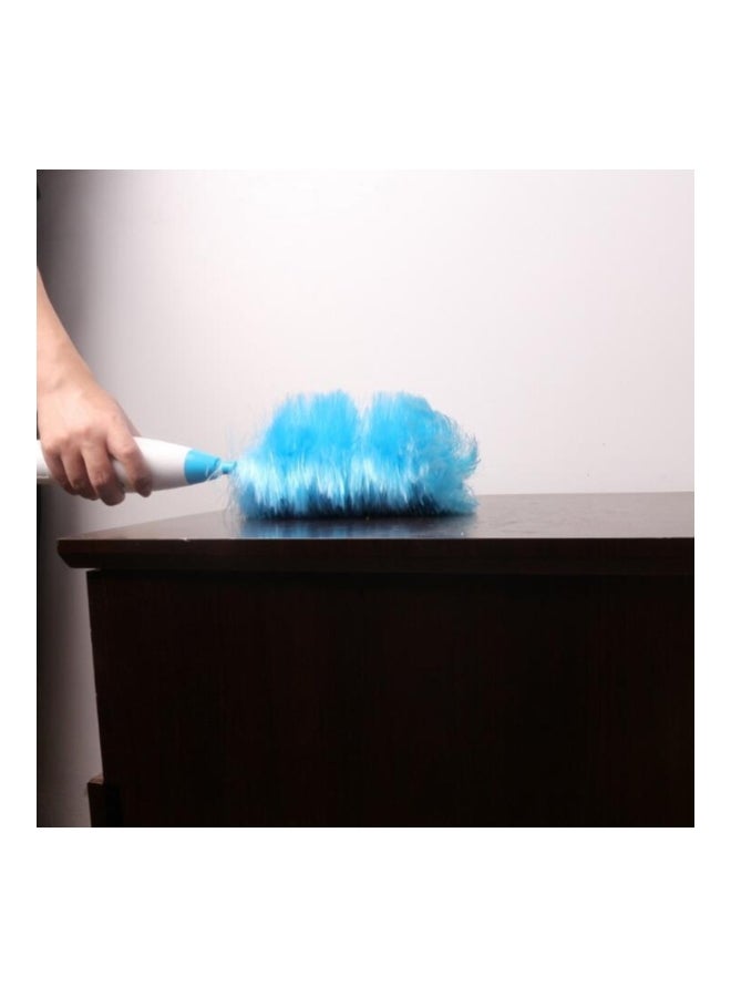 Multifunction Rotary Duster Cleaner Electric Feather Duster Cleaning Brush White & Blue 28x15x8cm - Image 5
