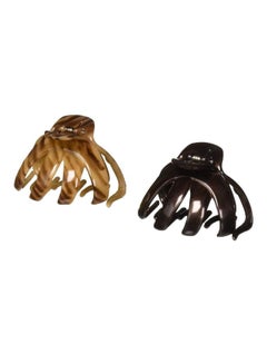 Scunci 2-Piece Octopus Hair Clip Set Beige/Black 