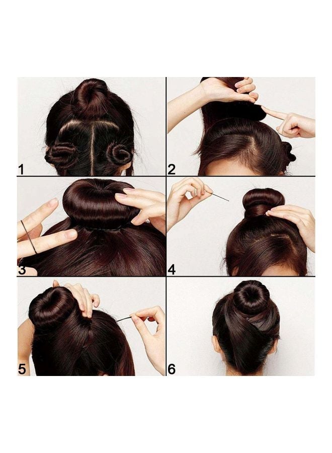 Shells 3-Piece Donut Shaped Bun Black - Image 2