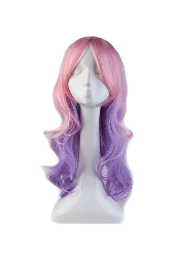 Curly Hair Wig Pink/Purple