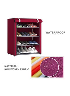 Generic Five-Layered Shoe Rack Red 57x15x7centimeter  - Image 3