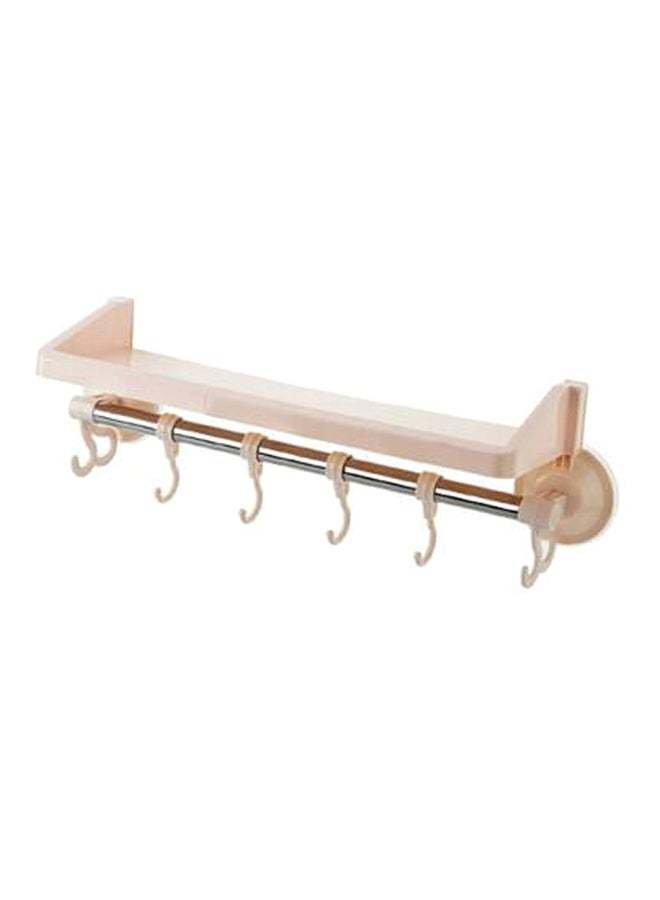 Suction Cup Towel Rack Beige/Silver 42x10.5x11cm  - Image 1