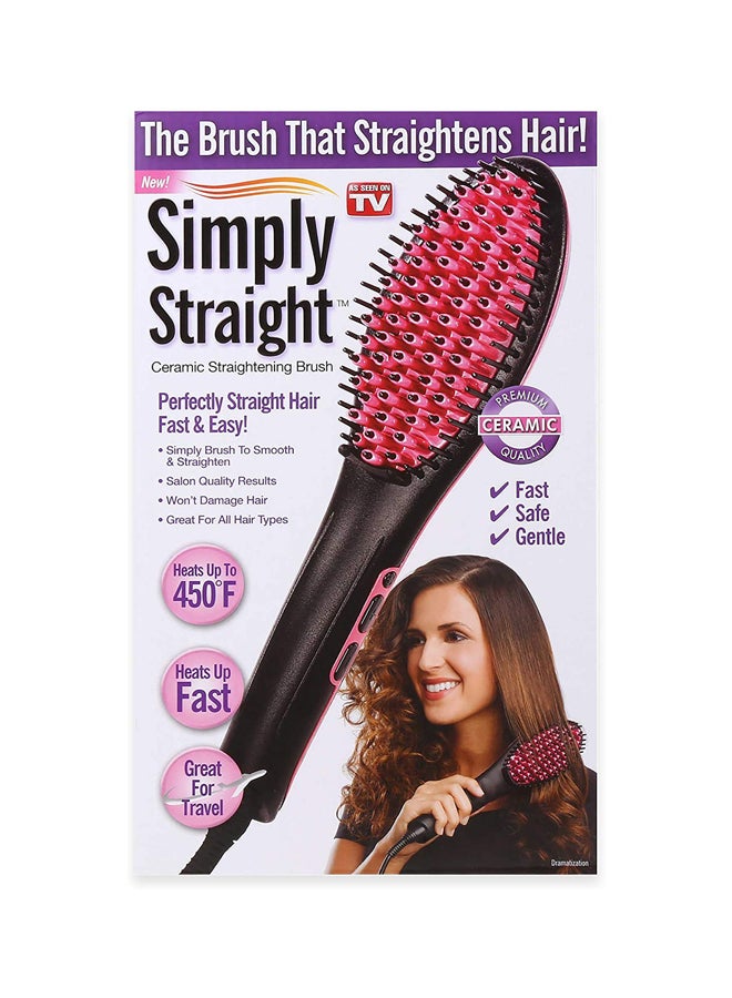 SIMPLY STRAIGHT Straightening Brush Black/Pink