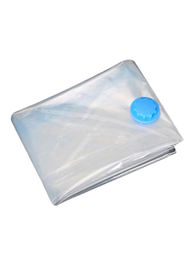 Foldable Vacuum Seal Compressed Organizer Bag Clear/Blue 60x50x1cm - Image 1