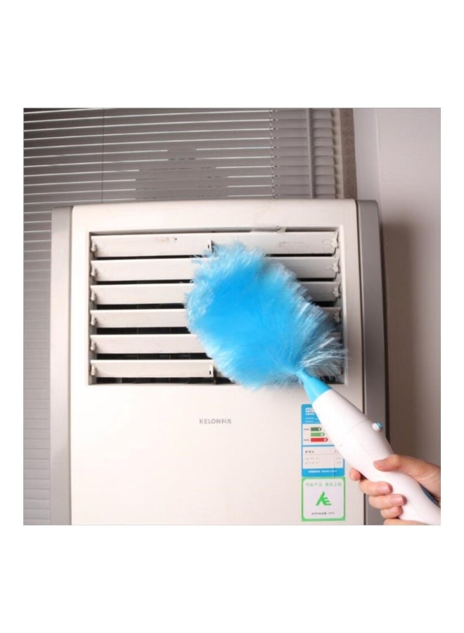 Multifunction Rotary Duster Cleaner Electric Feather Duster Cleaning Brush White & Blue 28x15x8cm - Image 2