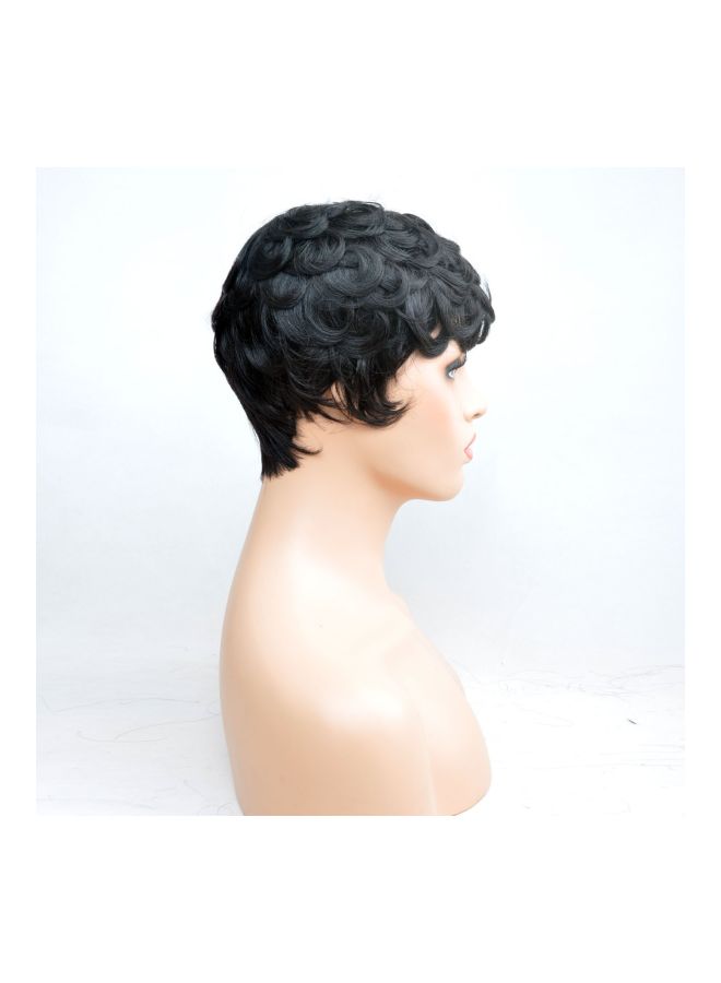 SeaSense Short Layered Wavy Curly Wigs Black  - Image 2