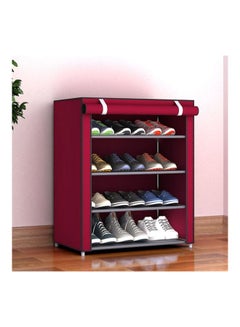 Generic Five-Layered Shoe Rack Red 57x15x7centimeter  - Image 5